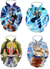Anime Dragonball Z Goku Vegeto Hoodie Long Sleeve Sweatshirt -New