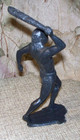 OLD MARX ??  LARGE EARLY PLASTIC  CAVEMEN FIGURE- DETAILED- USED- GREAT FACE — photo 2