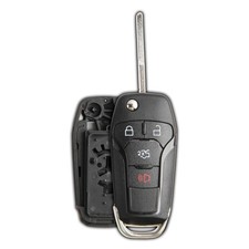 KeylessOption Keyless Entry Remote Flip Key Fob Shell Case Button Pad Cover...