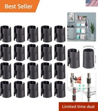 Replacement Wire Shelf Clips - 40 Packs Black Clips for 1" Metal Shelves