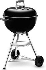Image of Compact Charcoal Kettle BBQ Grill – Porcelain-Enamelled Lid & Bowl