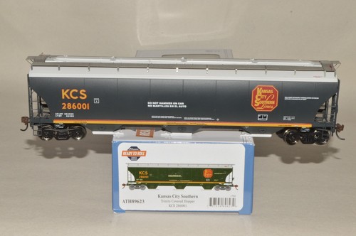 HO Athearn Kansas City Southern RR BELLE Trinity 5161 vagón tolva cubierto de grano | Condition: New