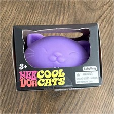Schylling NeeDoh Cool Cats "Pet Me" Tactile Squeeze Toy Purple 26119HY