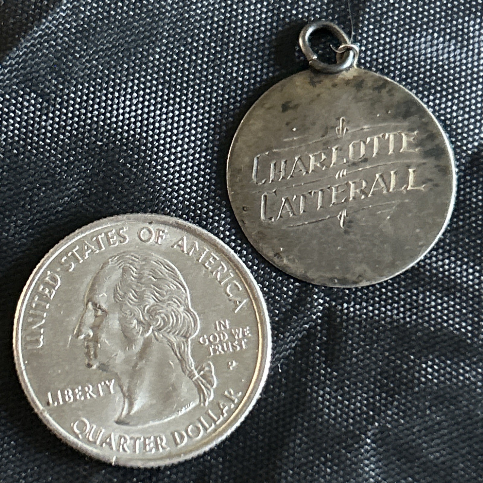 Antique Sterling Silver Charm Pendant Fob Charlotte Catterall SN 31-2899 B.T.O