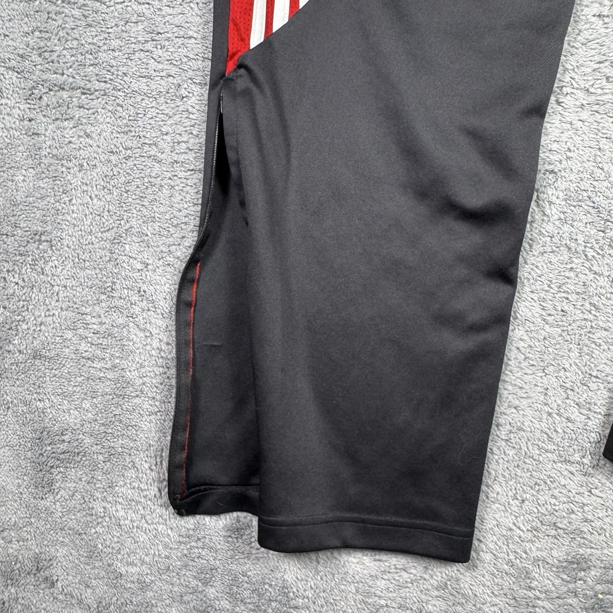 Vintage Adidas Track Pants Men XL Wide Leg Stripe Ankle Zip
