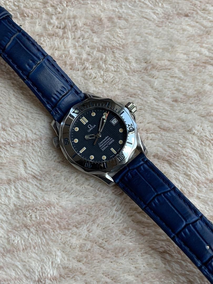 Workig!! Omega Seamaster Professional 300 Leather