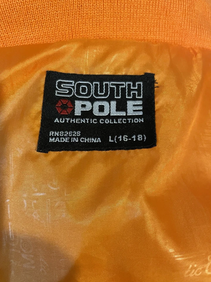 Southpole Youth 男孩外套大号 14/16 Puffer 夹克全拉链棕色 — 第 4/4 张图片