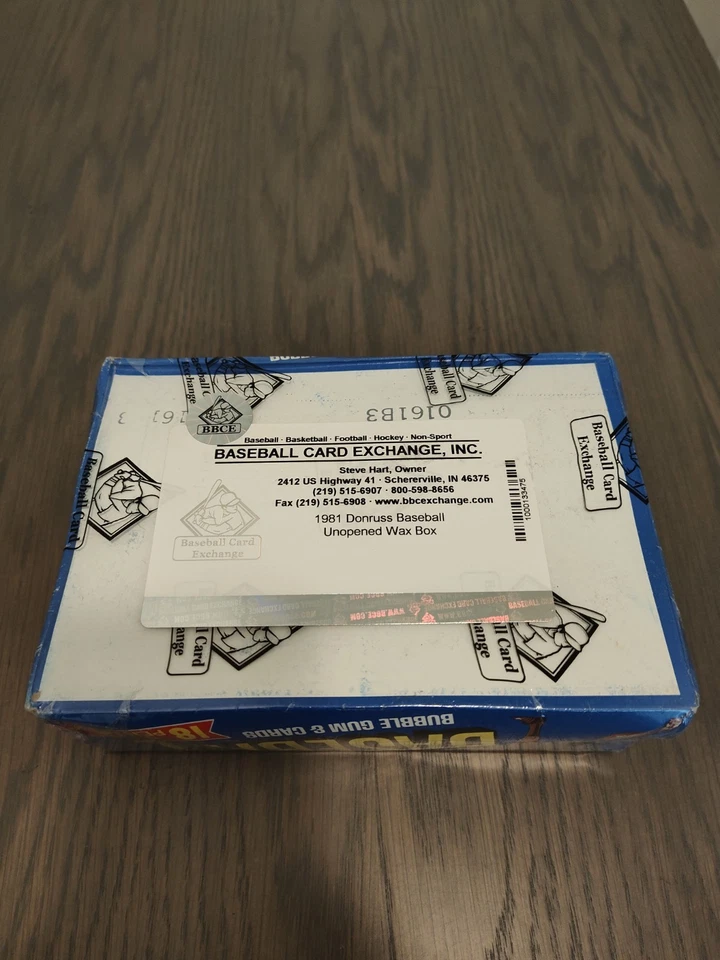 Paquete de cera de béisbol Donruss 1981 de una caja autenticada (BBCE) Foto 4 de 4