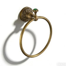 Towel Racks for Bathroom, Wall Mounted Towel Ring, Antique Brass Hand Towel H...