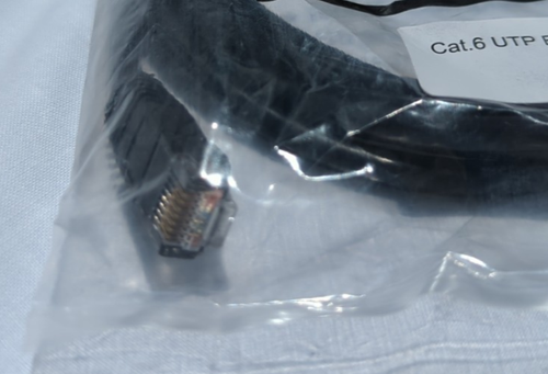 Ethernet Patch Cable Gold Plated 50μ RJ45, 100% Pure Copper Wire 7Ft Black New - 第 2/5 張圖片