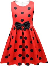 Dressy Daisy Ladybug Costumes Red  Black Polka Dot Fancy Dress Girls Halloween