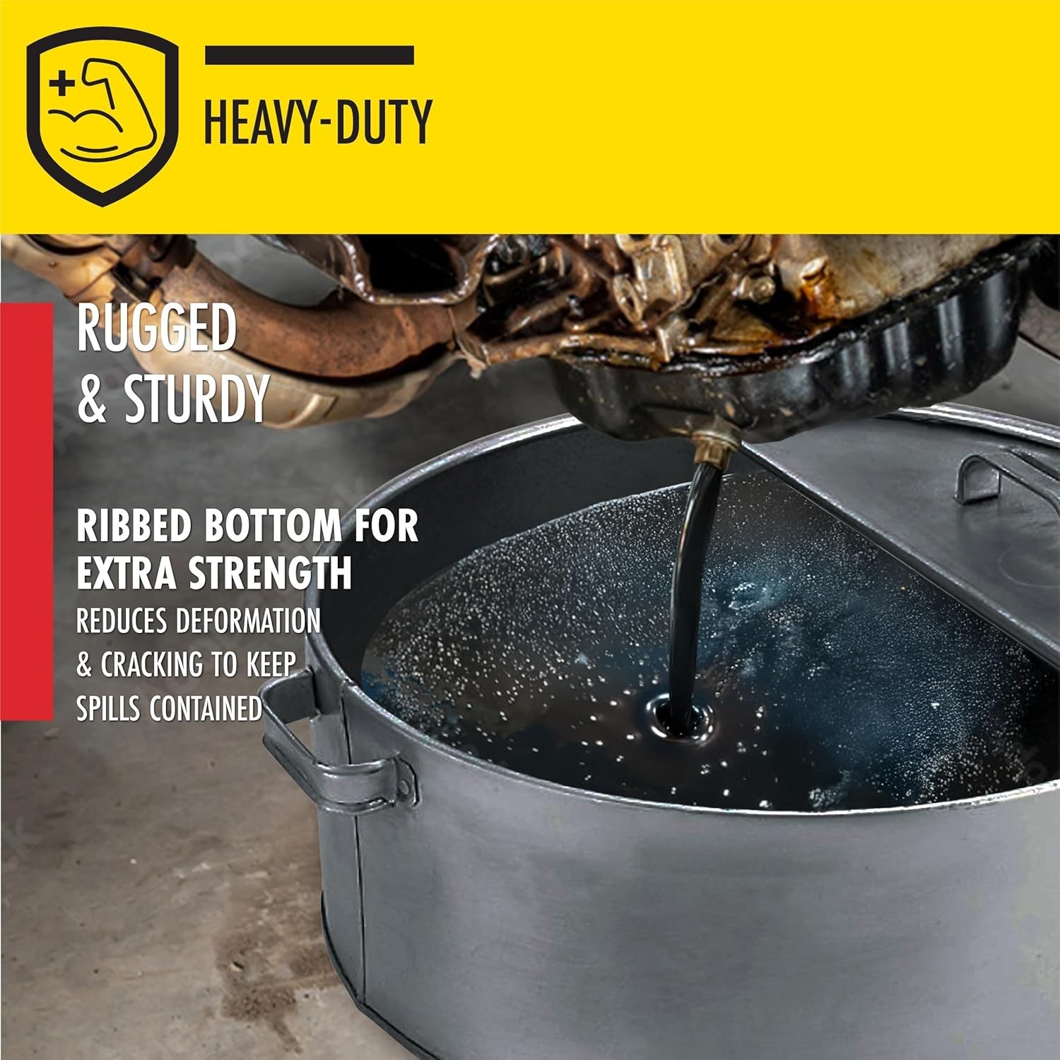 Silver Drain Pan, Heavy-Duty Construction