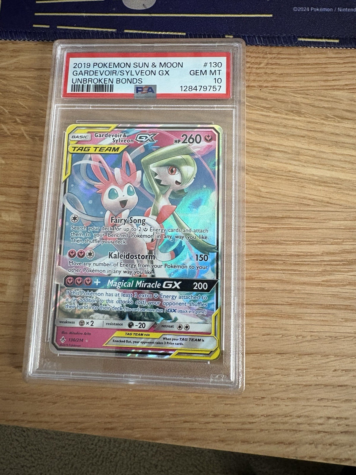 Pokémon TCG Gardevoir & Sylveon GX 130/214 Unbroken Bonds Psa 10 GEM MINT
