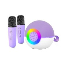 Mini Karaoke Machine with 2 Mic, Portable Bluetooth Microphone Song Toys5474