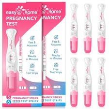 easy Home Pregnancy Test Sticks: Reliable  Early 6 Sticks  12 Strips, Pink