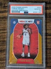 Tyrese Maxey RC PSA 10 Orange Explosion /25 POP 7 🔥 2020-21 Panini Hoops Rare!
