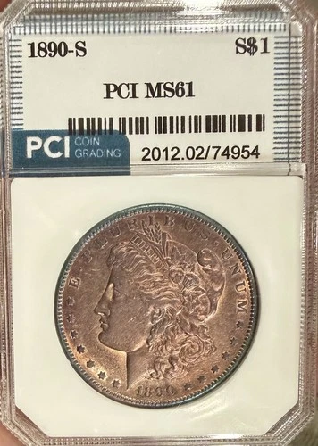 1890 S Morgan Silver Dollar Slabbed Amazing Toning! VF #207