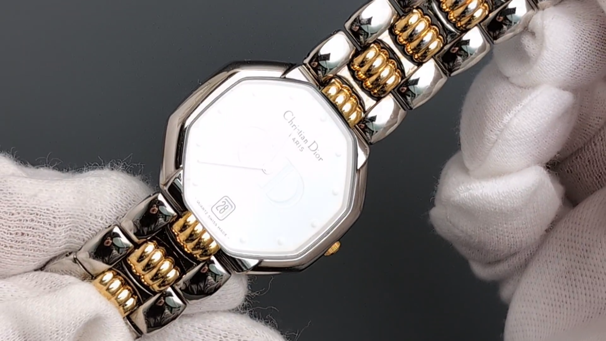 Christian Dior D45-204 Gold Silver Two-Tone Quartz Unisex Watch
