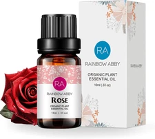 Rose Essential Oil Pure Organic Rose Oil for Diffuser, Perfume, Massage, Aroma,