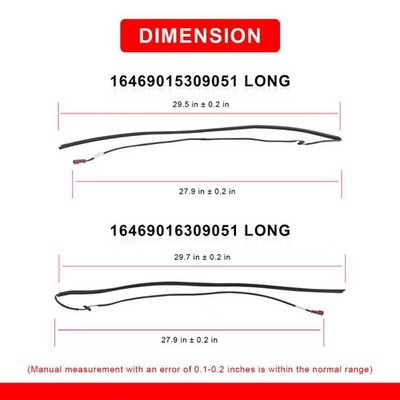 Rear Pillar Trim Right Side Cable Repair Kit – Fits Mercedes W164 ML300, ML350, ML63 AMG