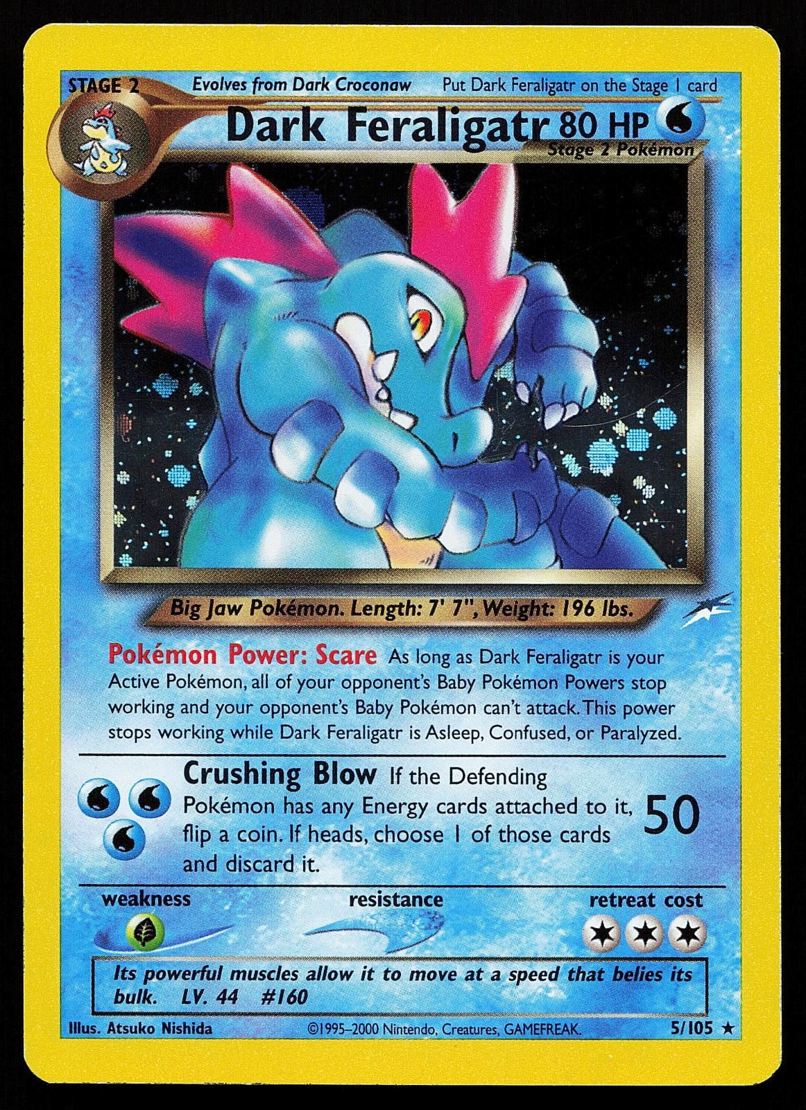Dark Feraligatr 5/105 Unlimited Holo Rare Neo Destiny Pokemon Card