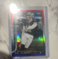 Topps Chrome Red White Blue  Parallel Brandon Aubrey #81 Dallas Cowboys NFL