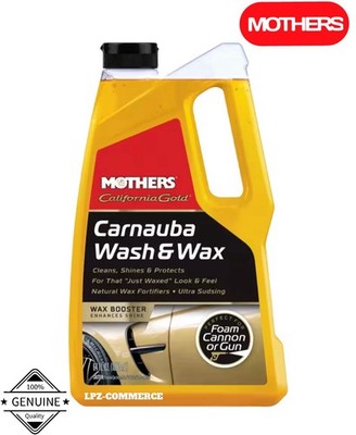 Mothers Carnauba Wash & Wax Car Soap 2-in-1 Clean Shine Protect pH Balanced