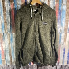 Quiksilver Hoodie Mens XL army green Keller Zip Full Zip Heavy Fleece Knit