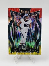 2024 Panini Select - Concourse Jordan Davis #72 Red & Yellow Shock Prizm