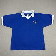 Chelsea FC Score Draw 1976 CFC Blue White Home Football Shirt Cotton Men's M