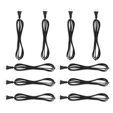10Pcs 6ft Lamp Cord SPT-2 18AWG UL Listed Power Wire Lamp Cords with Plug