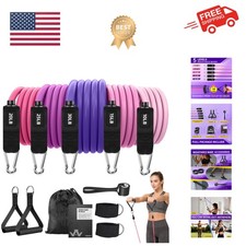 Resistance Bands Set with Handles - Exercise Bands Home Gym Strength Training...