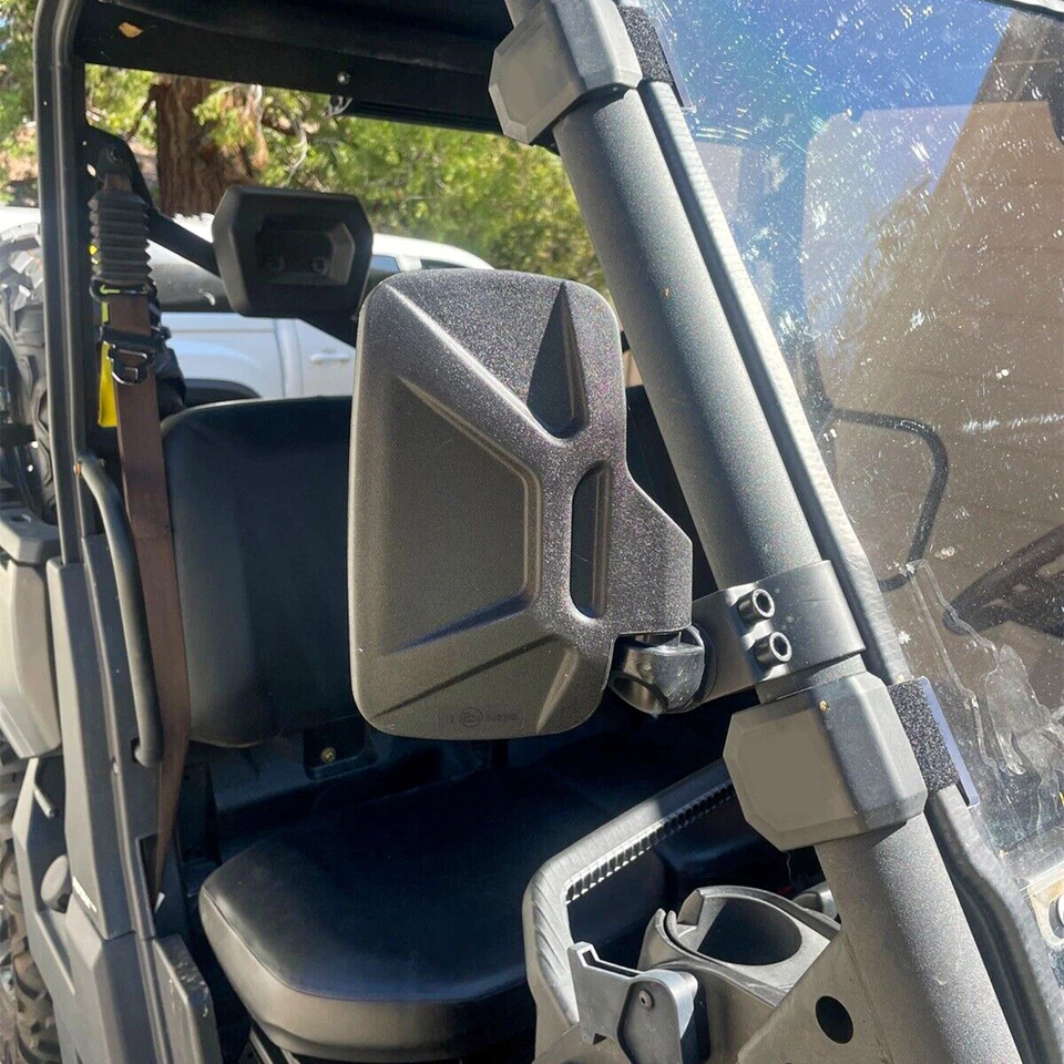 2x Side Folding Rear View Mirrors For Can-Am Defender HD8 HD10 HD5 Max 2016-25 - Image 2 of 4