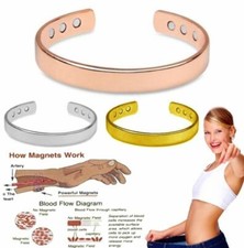 Copper Bracelet Magnetic Healing Bio Therapy Arthritis Pain Relief Bangle Cuff A