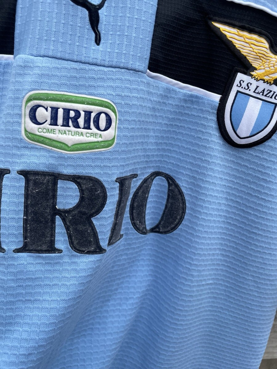Lazio 1998 1999 2000 Puma Home Kit Jersey Blue Shirt Cirio