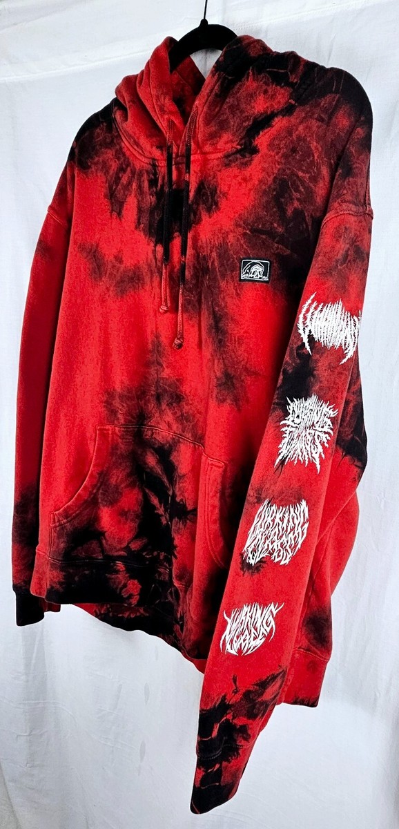 新品未使用　24-25 LURKING CLASS FIRE SKULL 153 Lurking Class Hoodie Large Sketchy Tank Logo Black Red Tie