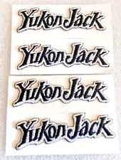 4 Yukon Jack Whiskey Distillery Small Ad Promo Stick-on Cloth Patch New NOS '00s