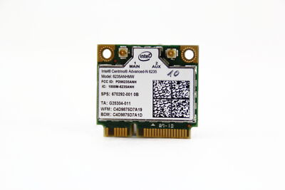 Intel  Centrino  6235ANHMW (300 MBit/s) 802.11a/b/g/n Mini PCI Express Halfsize