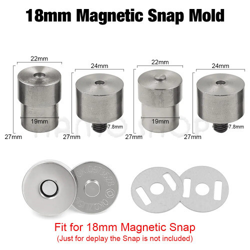 Hand Press Machine Metal Dies Mold Double Cap Rivets Snap Fastener Buttons - Picture 35 of 47