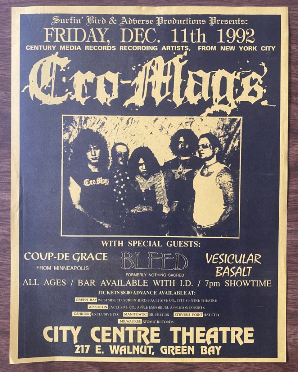 CRO-MAGS rare original 1992 Flyer HARLEY FLANAGAN NYHC