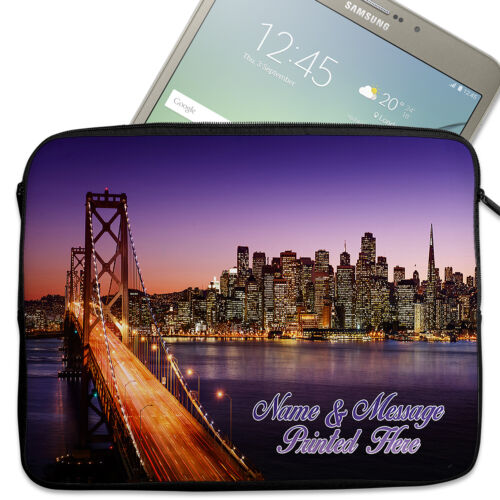 Personalised California Tablet Sleeve Laptop iPad Case Zip Pouch Bag Mens ST191 - Afbeelding 1 van 6