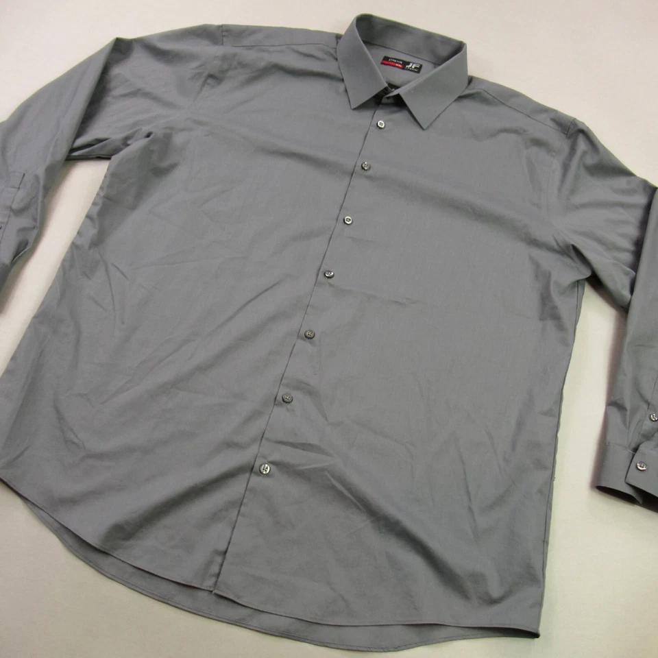 J Ferrar Shirt Mens 2XL Long Sleeve Slim Button Front Outdoors 18 18 1/2 - Image 2 of 4