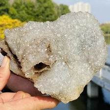 2.75LB Natural rare white agate Quartz Crystal Mineral specimens Healing
