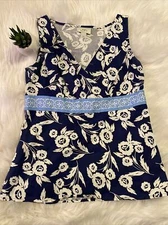 Ann Taylor LOFT womens size 6 floral pattern sleeveless blouse EUC