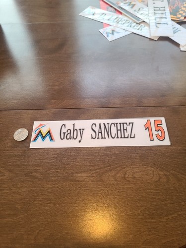 Nice Miami Marlins Gaby Sanchez #15 Spring Training Locker Tag | eBay