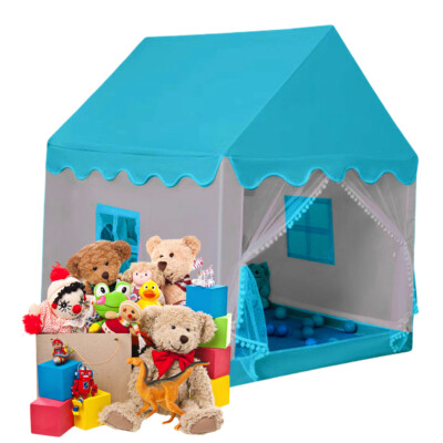 Kids Play Tent Play House for 0-12 Year-old Children Indoor Outdoor Game Blue