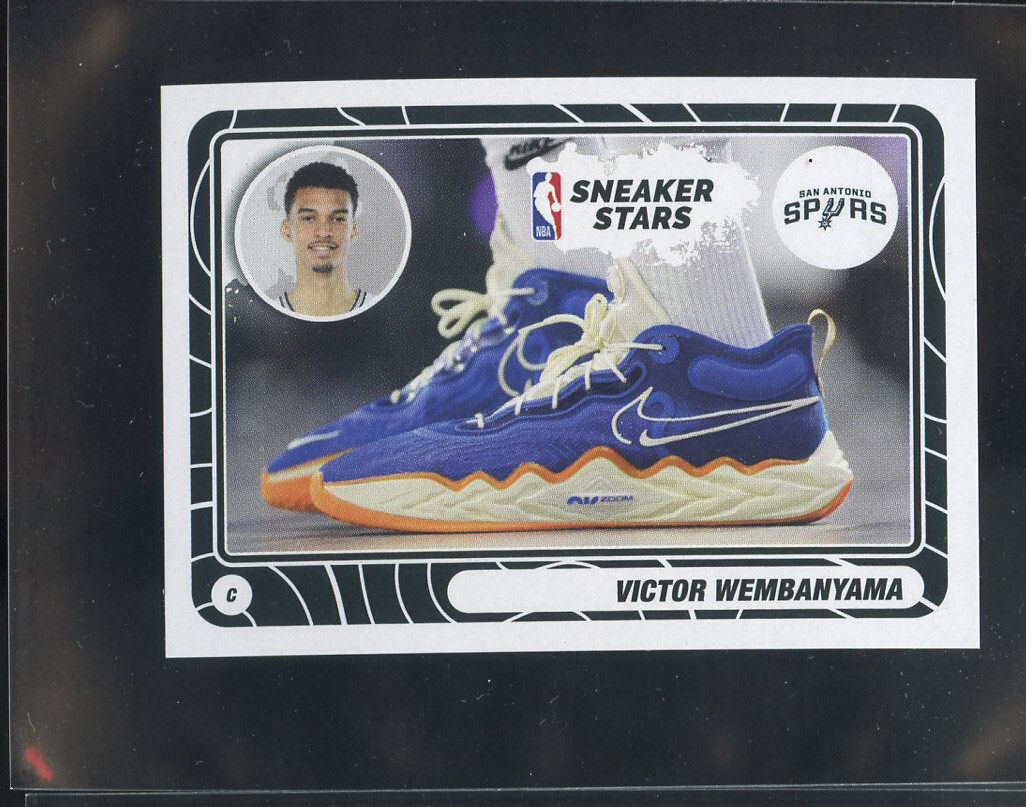 SNEAKER STARS 23-24 PANINI STICKER VICTOR WEMBANYAMA RC #53 ROOKIE MINT 2023