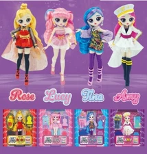 LULU POP The Party Fashion Doll Idol Group ROSE LUCY TINA AMY K POP DOLL