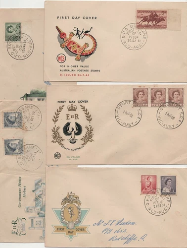 Stamps Australia, lot of 6 FDC