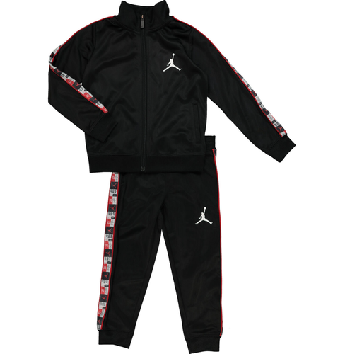 Nike AIR JORDAN baby boy TRACKSUIT black tricot w/ multi logo taped trim  9/12M | eBay